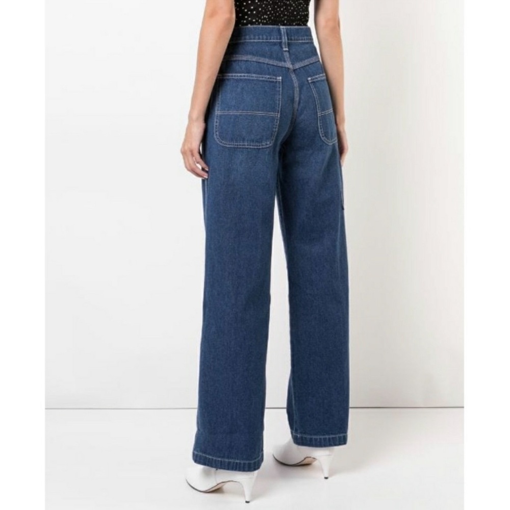 Reformation Max Jeans Indio Wash Cargo Wide Leg Denim Size 27 - Picture 13 of 16